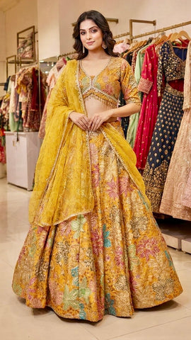 Floral Shimmer Lehenga