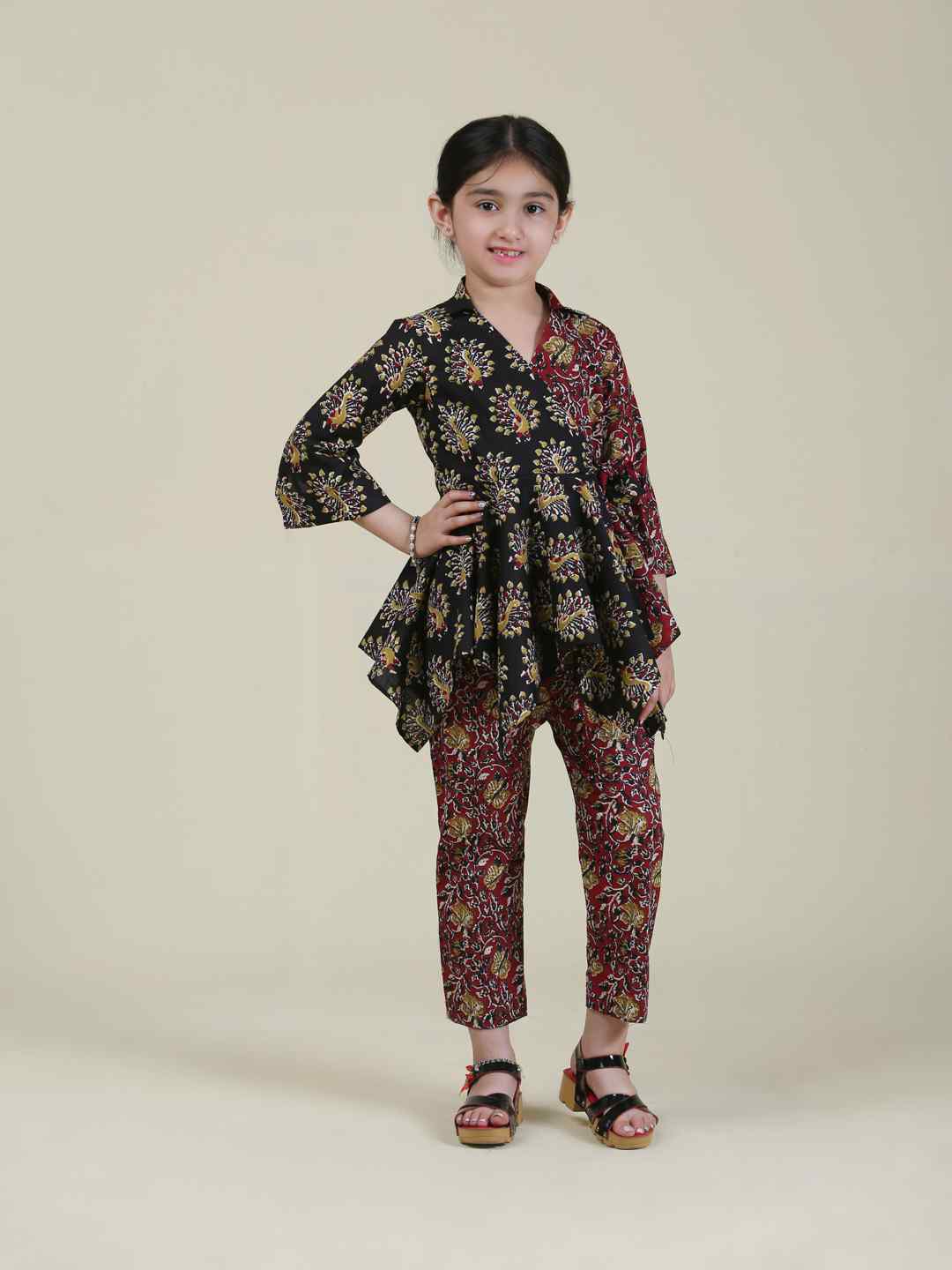 Cotton print Dual Colour Co-ord set