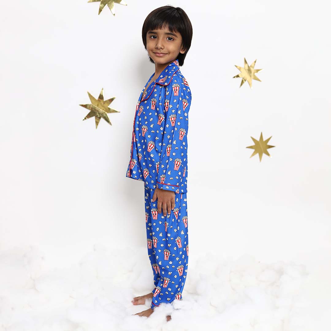 Popcorn Print Night Suit Set – folkcultureclothing