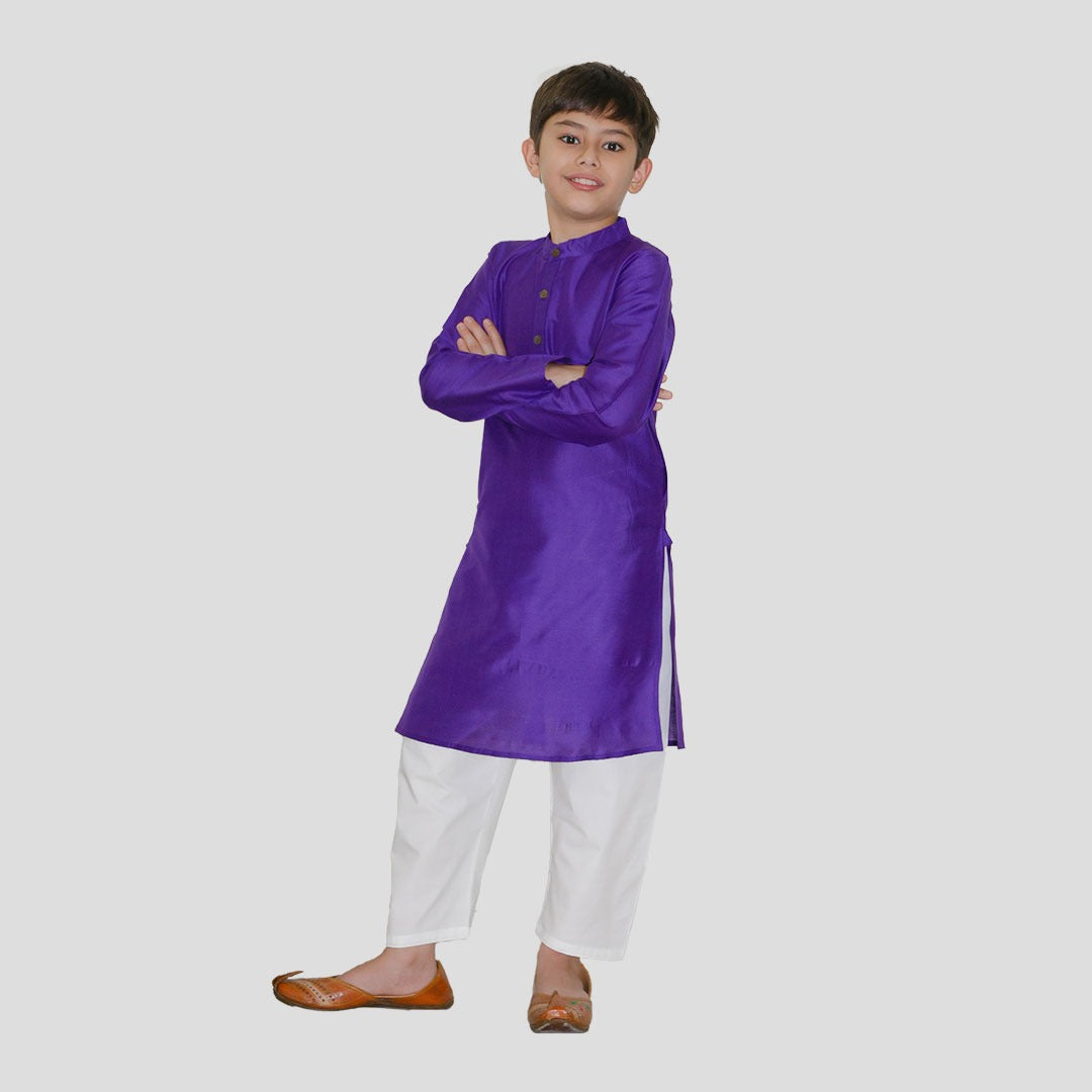 Purple Kurta Pajama Set