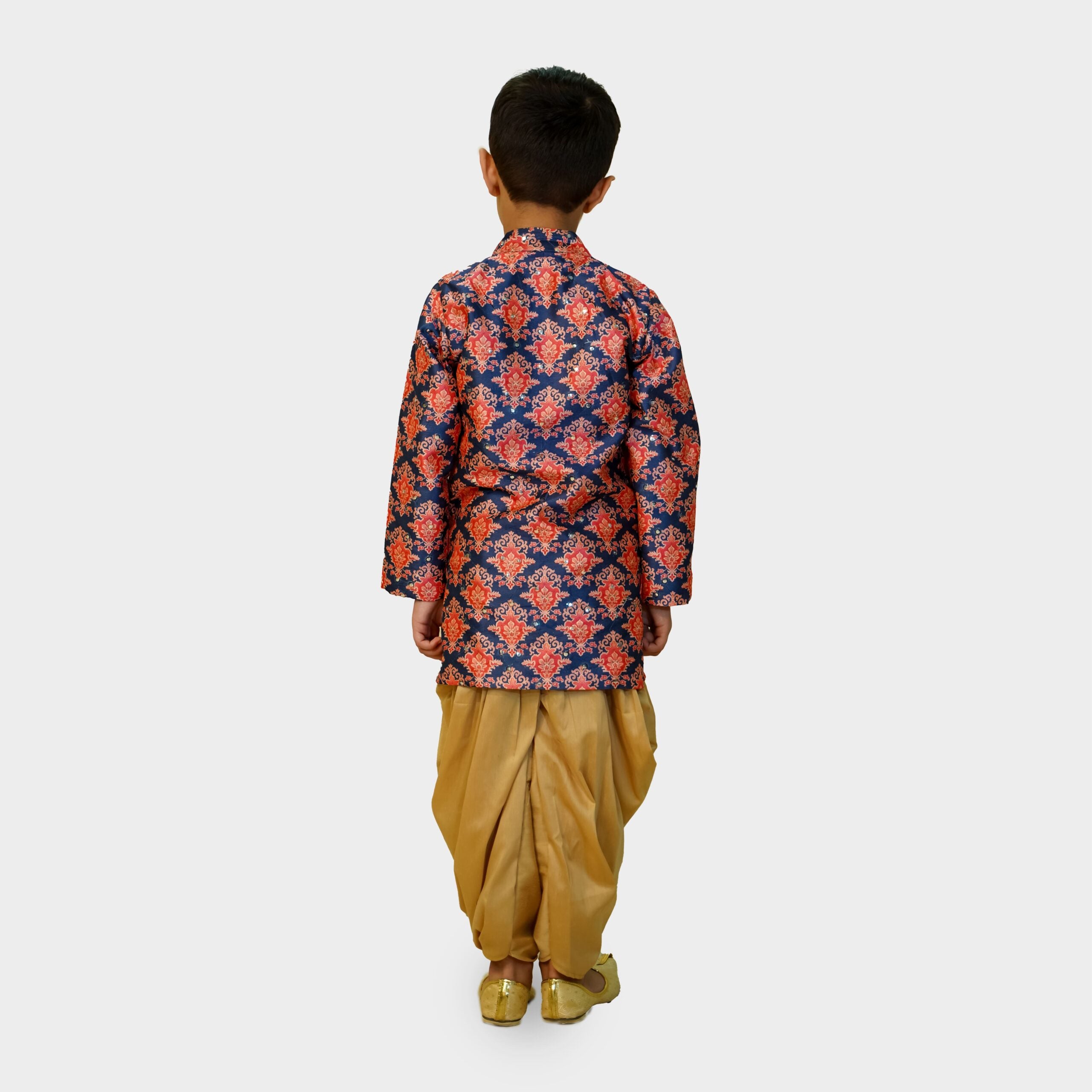 Buy Orange Green Ikat Printed Handloom Cotton Dhoti Pants |  SIM22MAR106/SIM22MAR | The loom